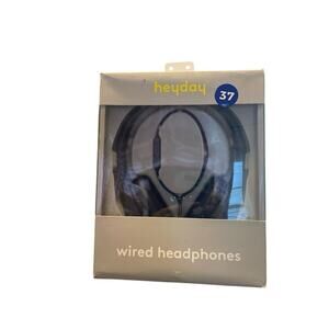 Wired On-Ear Headphones with 4' Cable - heyday Black- New